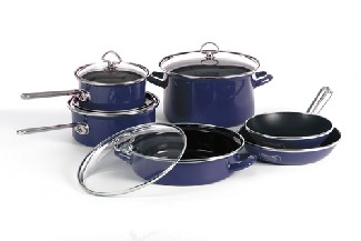 32-200S BA Chantal 4 Quart Enamel-On-Steel Soup Pot with Glass Lid - Sea  Blue